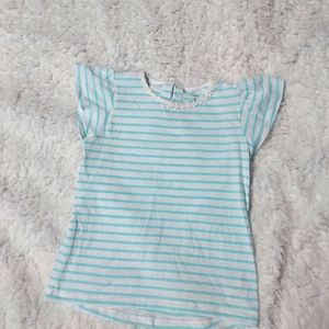 Carter's blue/white shirt size 8